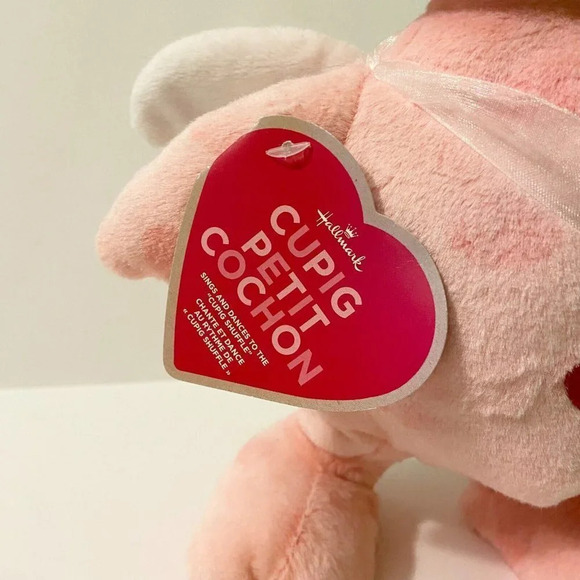 2014 Hallmark Cupid Shuffle Plush Pig Sound Motion 12 Inch Valentine Animated - Picture 3 of 15